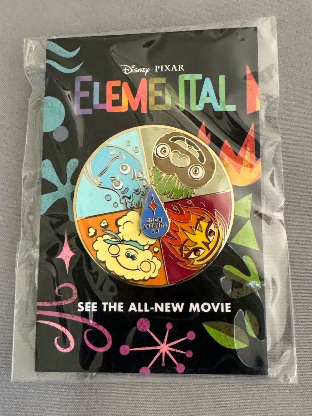 Disney Elemental Pin - Disney Pixar Elemental Spinner Enamel Pin Movie Insiders